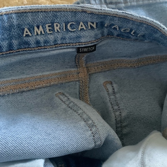 American Eagle moms straight jeans size 4 medium wash‎ high waisted school - Picture 2 of 12
